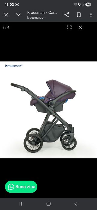 Căruț 3in1 Krausman - mov