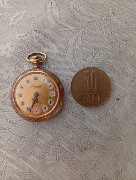 Ceas pandantiv Elveția, Precisa  placat cu aur