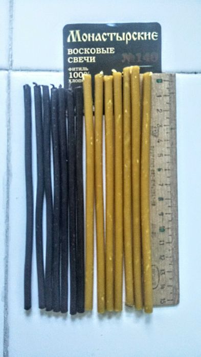 свечи восковые черные из мервы