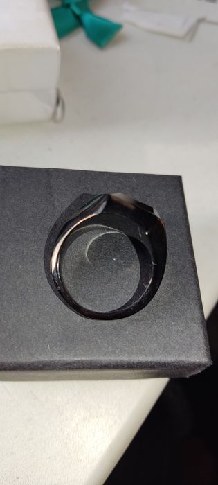 Перстень титан агат