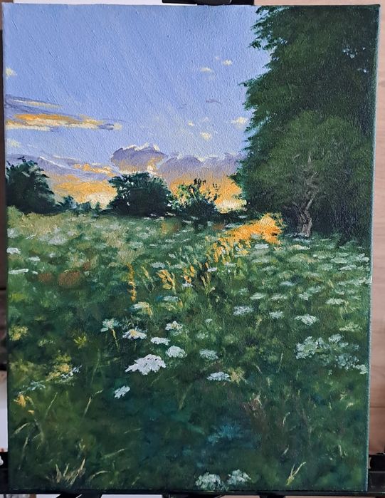 Пейзаж, маслени бои, 30x40см