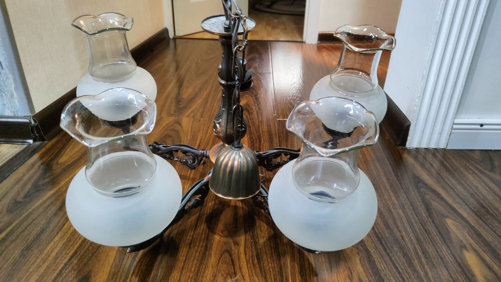 Советская Бронзовая люстра.