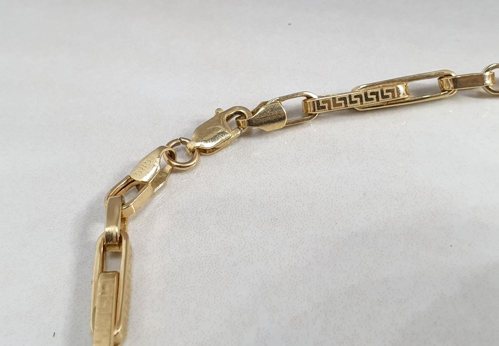 Lanț din aur de 14K – model Versace, aur galben – lungime 66 cm