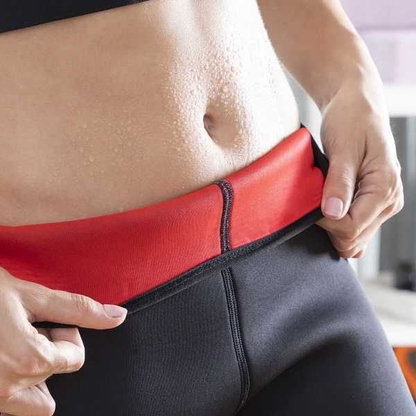 Pantaloni sport dama pentru slabit, efect sauna, neopren, marimea L