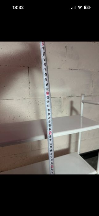 Raft metalic , culoare alba