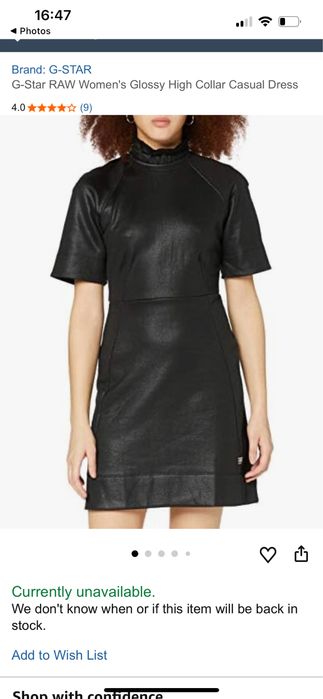 G-STAR лъскава импрегнирана дамска рокля по тялото