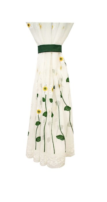 Perdea de bucatarie brodata