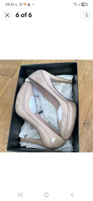 Karen Millen Обувки 39 38 1/2 нюд с ток