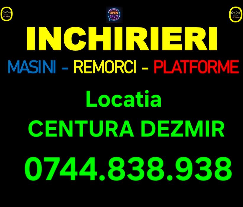 Inchirieri auto, remorci si platforme Cluj