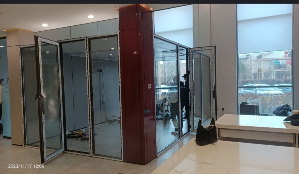 Перегородки алюминий и ПВХ