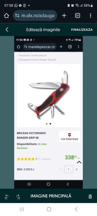 Cutit bucatarului Fiskars victorinox