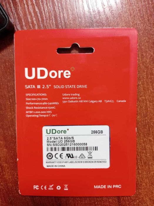 SSD UDore SSD Plus 256 GB