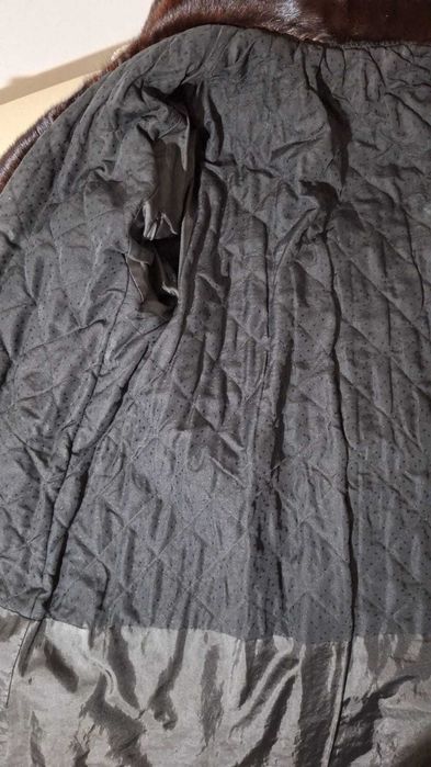 Haină lungă din blană naturală – elegantă, stare foarte bună