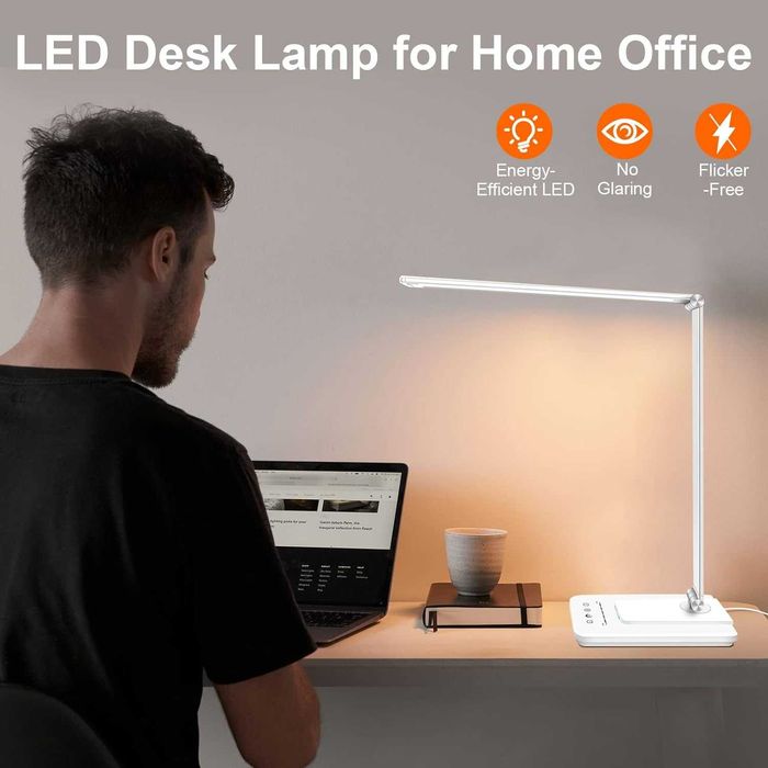 ЛЕД настолна лампа oxylops с различни режими и грижа за очите