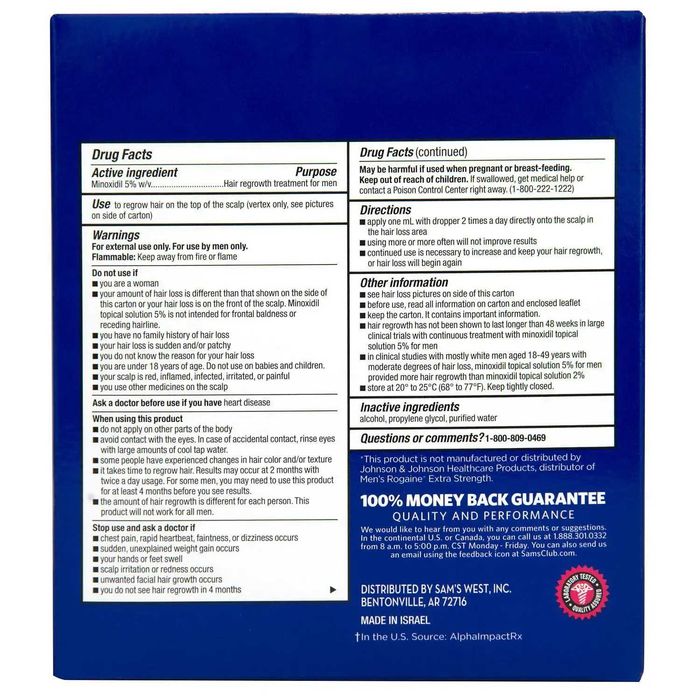 Member’s Mark Minoxidil 5%, 6 Luni Aplicare
