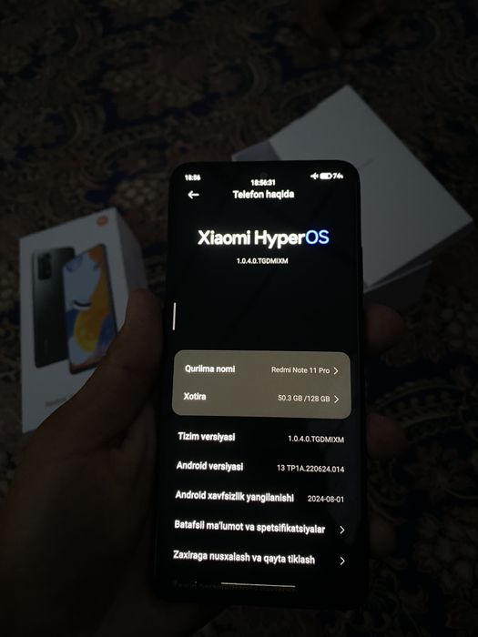 Redmi Not 11 pro sotiladi arzon narxda