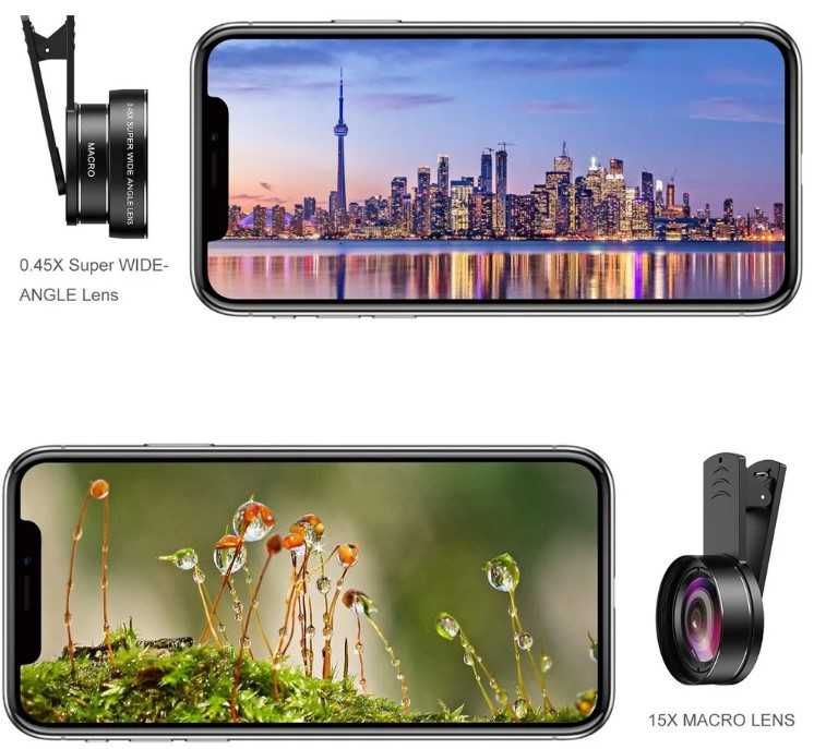 Универсален телеобектив за широкоспектърни снимки - обектив за селфита