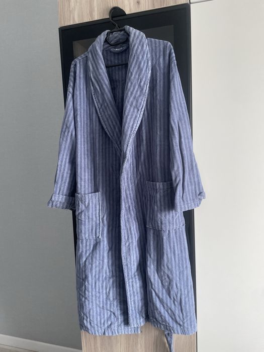 Халат махровый синий