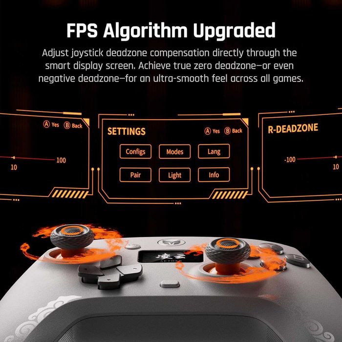 Controler gaming wireless Bigbigwon Aether Tri-Mode efect Hall,sigilat