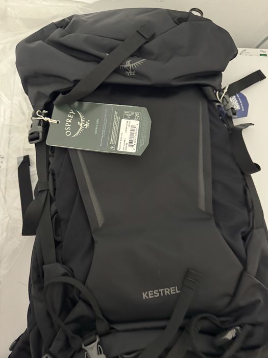 Rucsac Osprey Kestrel 48, negru L/XL, nou, eticheta, garantie