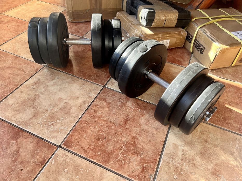 Gantere reglabile noi 23 kg+23 kg=46 kg made in germany bari otel cu p