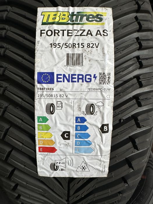Нови всесезонни гуми TBB TIRES FORTEZZA AS 195/50R15 82V БОРД 1955015