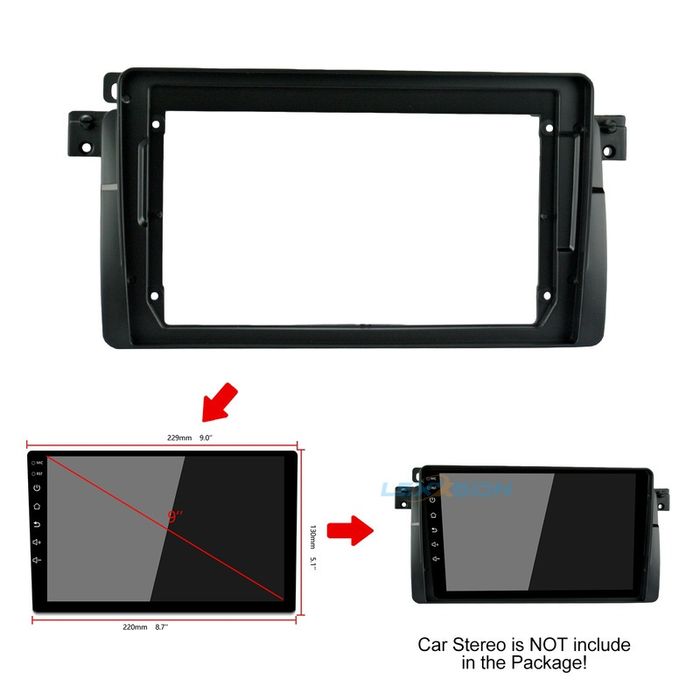 Рамка за мултимедия 9 инча BMW БМВ Е46 android 2 дин 2 din Андроид