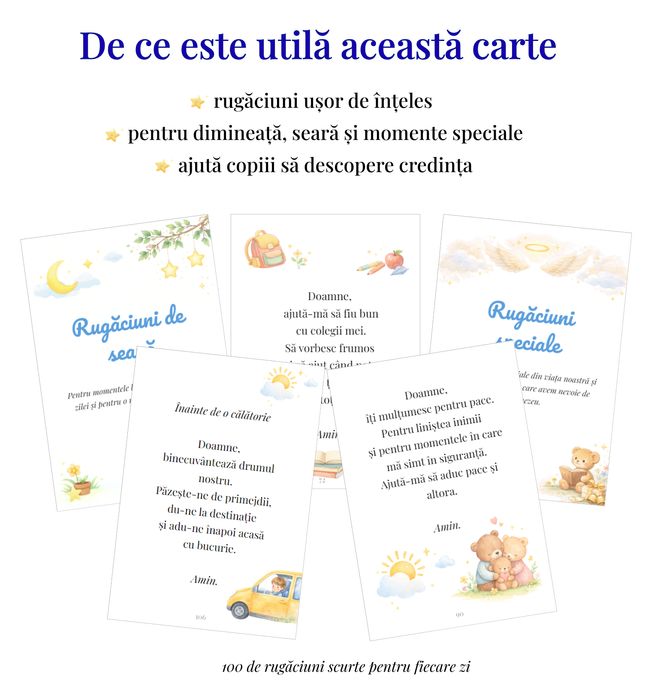 Prima Mea Carte de Rugăciuni pentru Copii – 100 Rugăciuni Simple A5