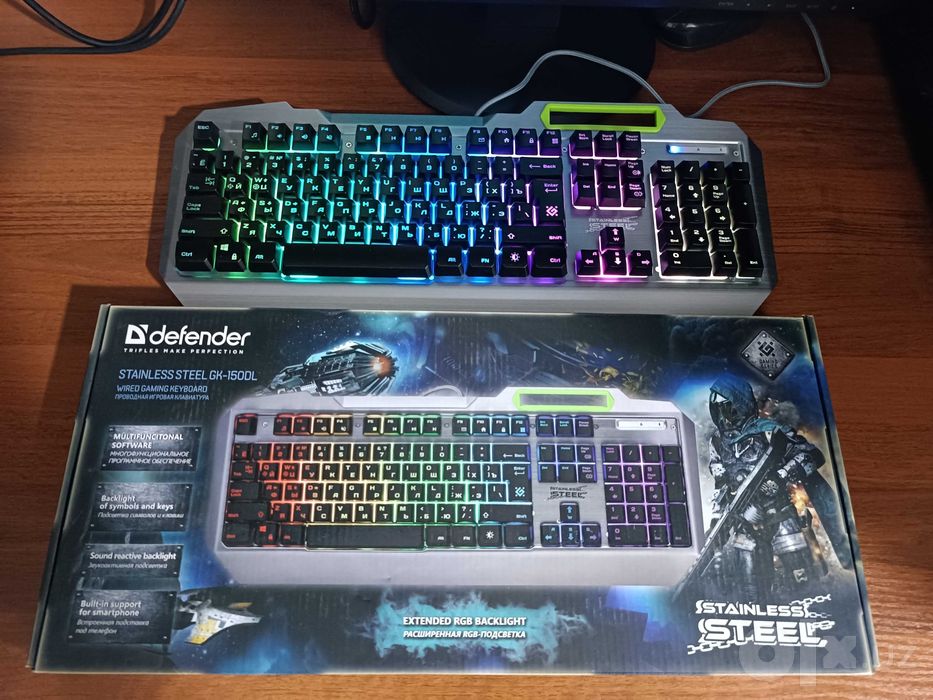 Продам новая клавиатура с Full RGB подсветкой Defender GK-1500L