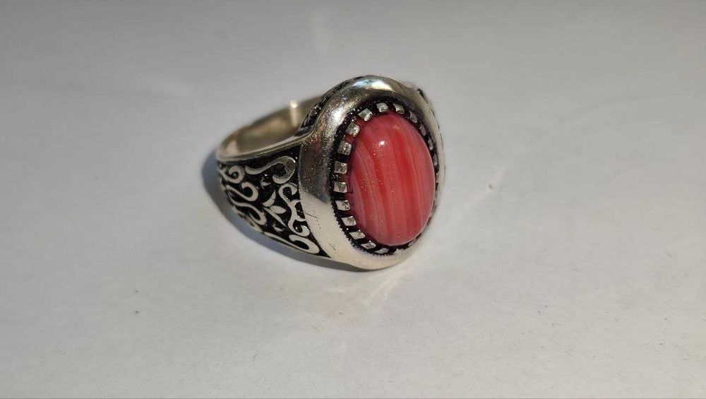 Серебряное кольцо с камнем АГАТ