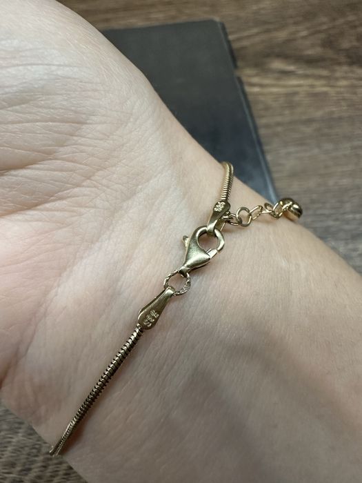 Златна гривна тип Пандора 14 карата, 4,31 грама, проба 585