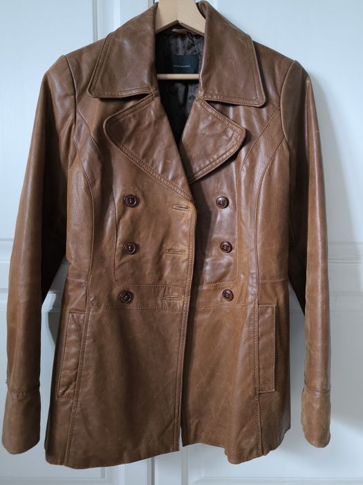 Trenci scurt, vintage, din piele, Vero Moda, S