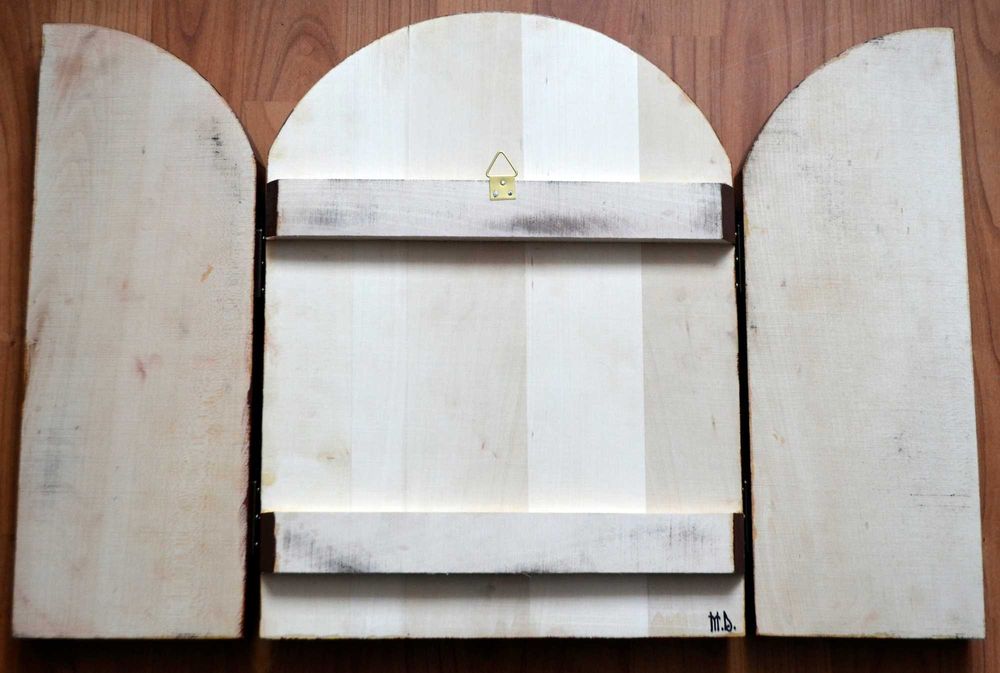 Icoana, Triptic, Pictat, Sf Ioan Botezatorul, Sf Ap Andrei, Sf Irina