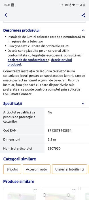 Kit banda LED RGB SMART TV, nou