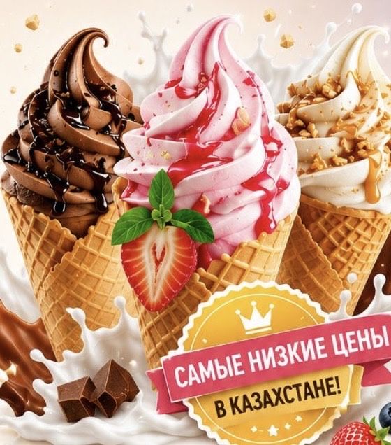 Все для мороженого, смеси, рожок
