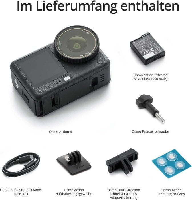 Екшън камера DJI Osmo Action 6 Standard Combo, НОВО