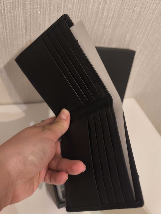 Мъжки портфейл Cross, без монетник, черен, ест. кожа