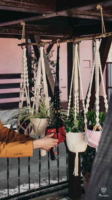 Agățătoare macrame pentru ghiveci