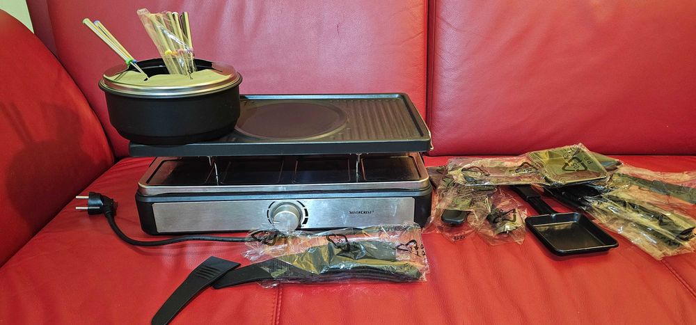 Grill Raclette cu fondue SILVERCREST SRGF 1400 A1