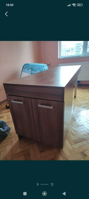 Барплот и шкаф МДФ 18мм. Дъб какао