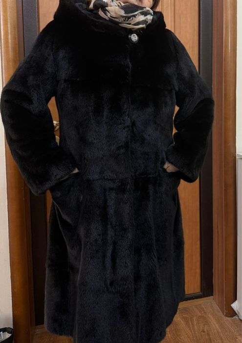 Шуба норковая черная