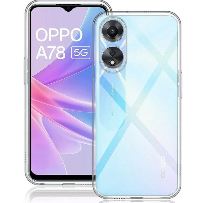 Oppo A38/A57S/A78/A79/A60/A59/A40/A80 Husa Silicon Clar + Folie Sticla