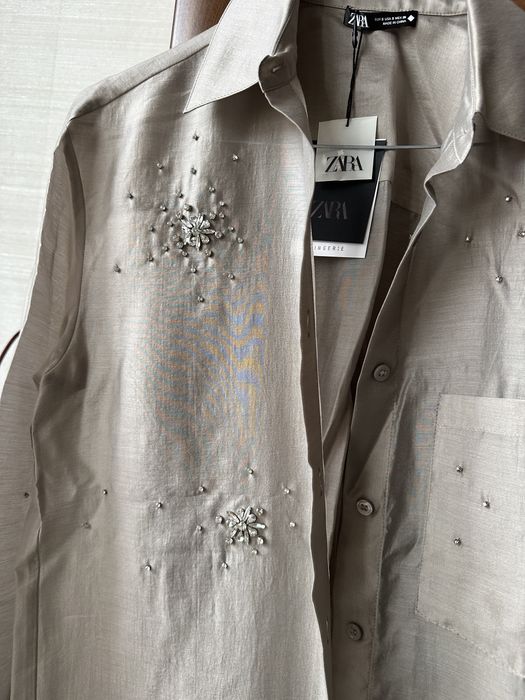 Сива риза с камъни - нова