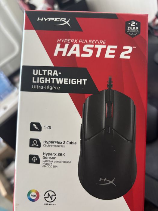 Продам новую мышку hyperx pulsefire haste 2