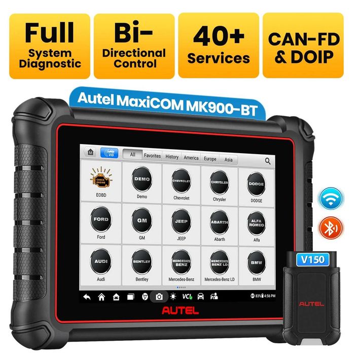 Tester de diagnoza AUTEL MK900BT Android, display 8 inch, 4GB RAM + 64GB stocare, Codare ECU, Multimarca, 40+ Functii Speciale, Bluetooh, Romana