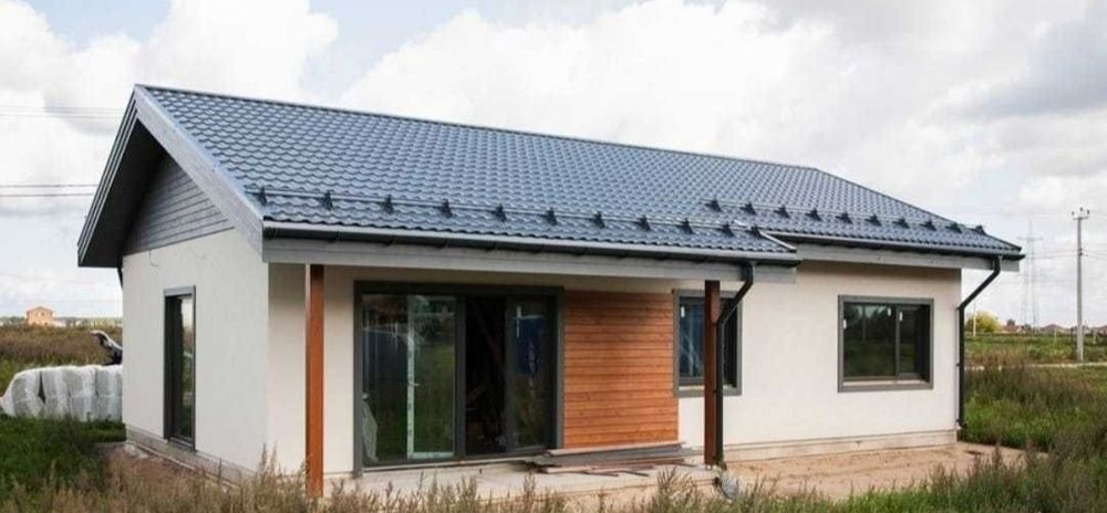 Case modulare  la cheie  pe structura metalica