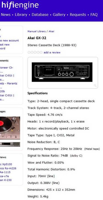 AKAI GX-32 deck Hi-Fi casetofon stereo
