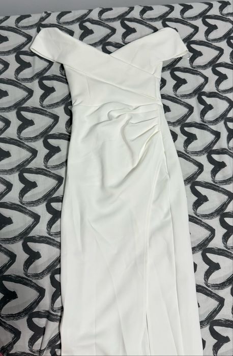 Rochie eleganta ocazie/ cununie,  alba, noua, marime 32/xxs