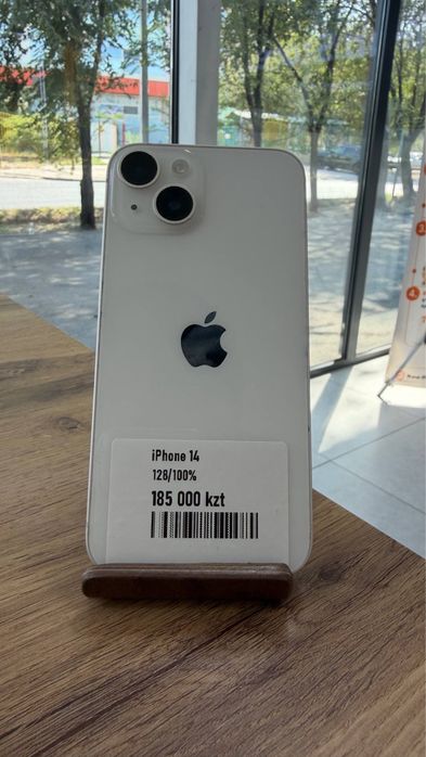 iPhone 14•128GB/100%White  Айфон 14•128Гб/100%Ақ