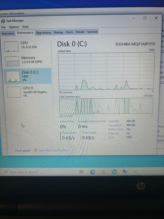 HP Laptop  i3 / 4GB RAM